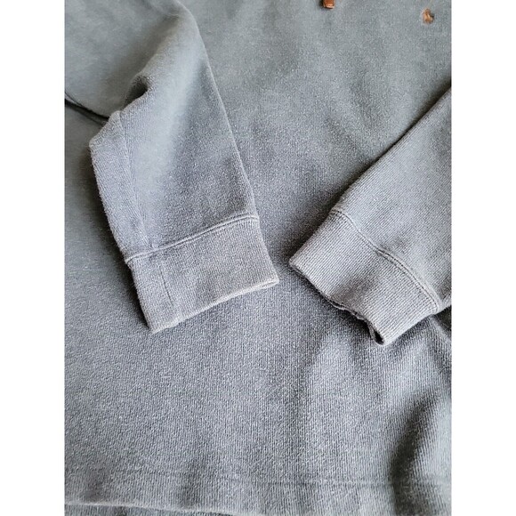 Polo Ralph Lauren Mens L Pullover Sweater 1/4 Zip Blue Casual Leather Tab Logo - Picture 9 of 16